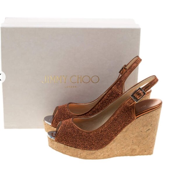 Jimmy Choo-Slingback Wedges - Never worn/NWT! EU40 (US 10) - Picture 8 of 8